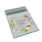 Self Adhesive BOPP Covers 14x10 CM With 11x7 CM Inside (1 Pack, 95-100 PCs) Thank You Printed Pouches For Cookie Chocolates Jewellery Gifts